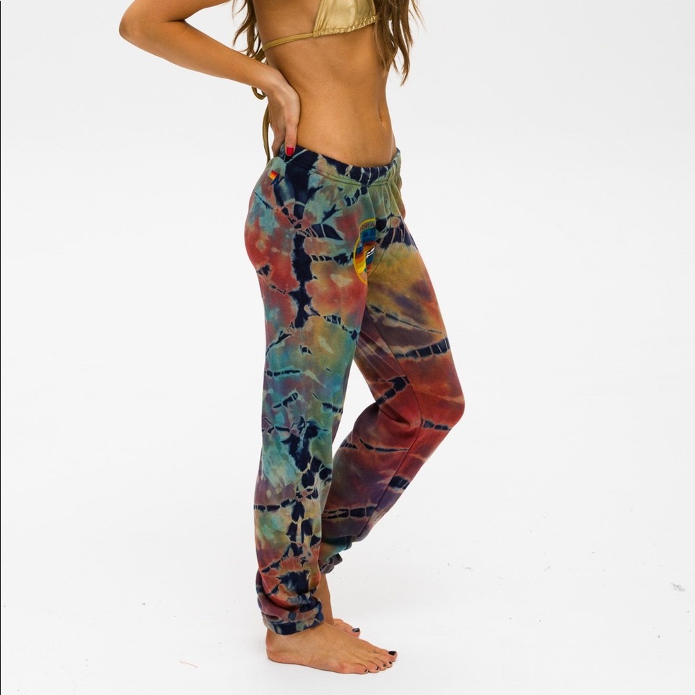 Aviator nation tie dye sweat pants